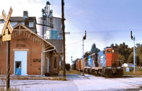 GTW Charlotte MI Depot with train